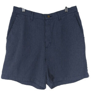Riders Casual Blue Plaid High Waist Bermuda Shorts